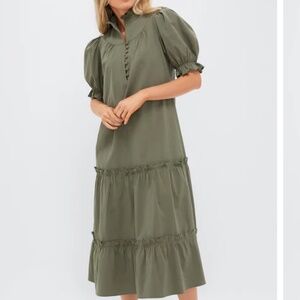 Tuckernuck olive green pomander place Selena maxi dress
